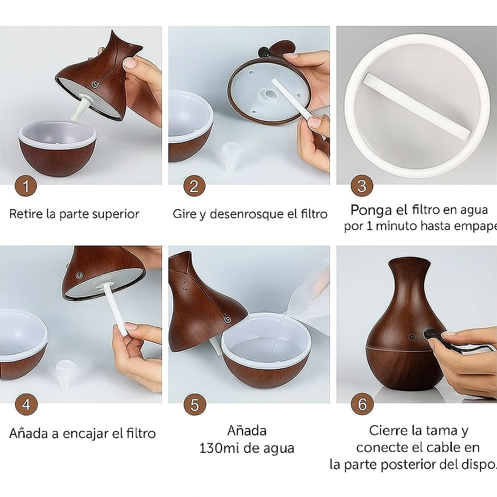 Humidificador tipo Jarrón